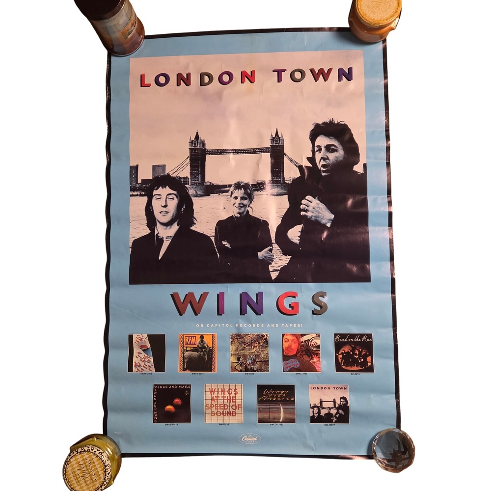 Wings London Town Paul McCartney Vintage 1978 Promo Poster 24x36 Capitol Records